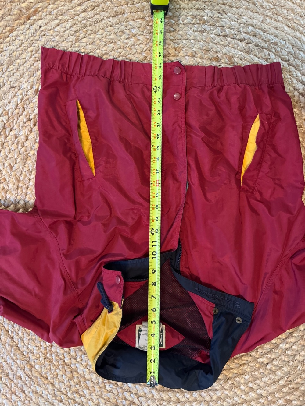 Vintage Northern Elements Windbreaker Jacket Men’s Medium Red Yellow Hooded - Picture 11 of 11